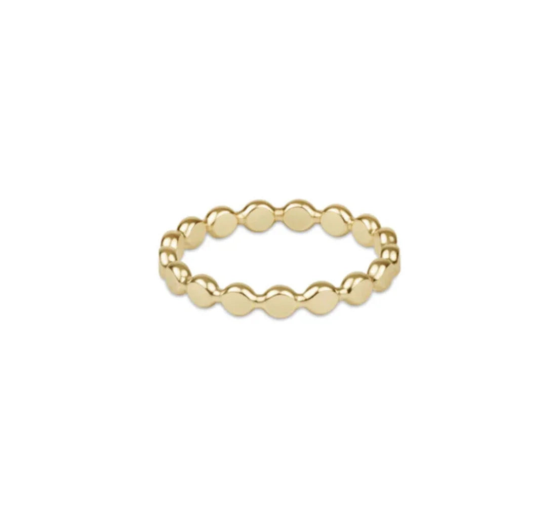 enewton Classic Gold 2.5mm Beaded Disc Ring