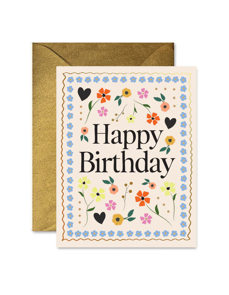 Mosaic Floral Birthday Card
