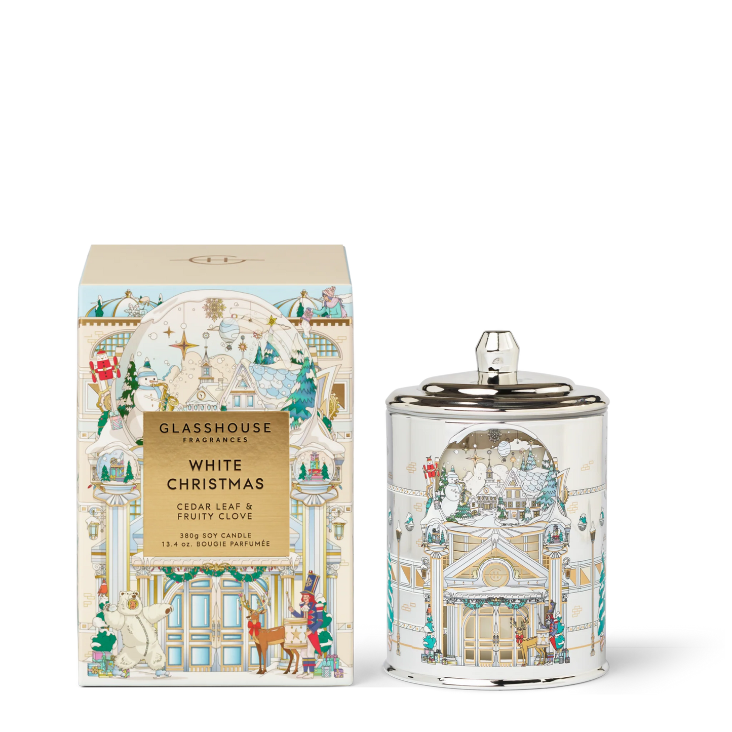 White Christmas Boxed Candle