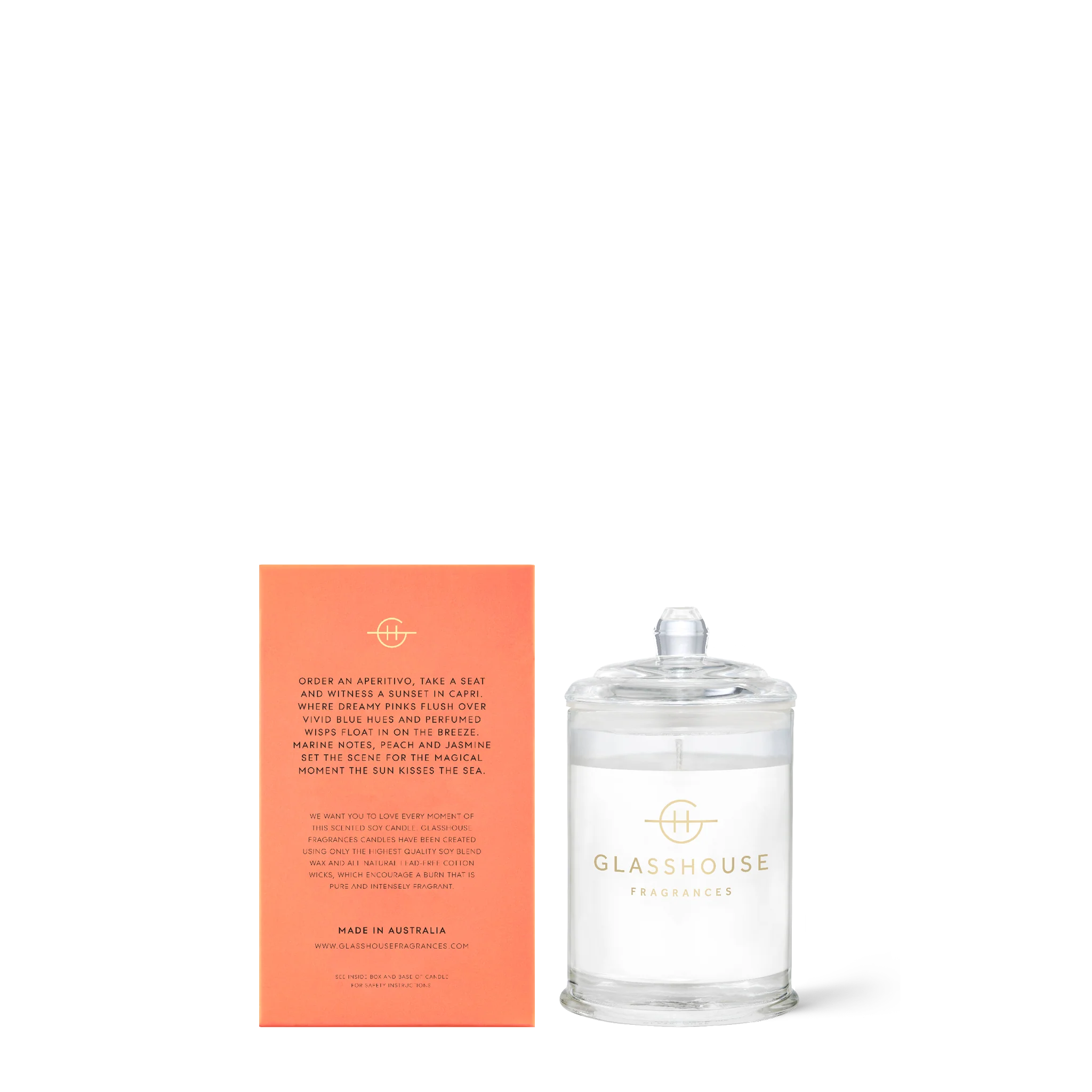 Glasshouse Sunsets in Capri Candle