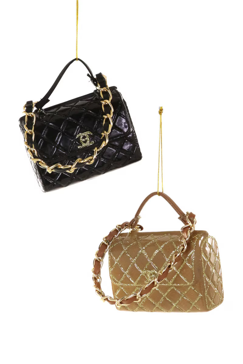 Chanel Handbag Glass Ornament