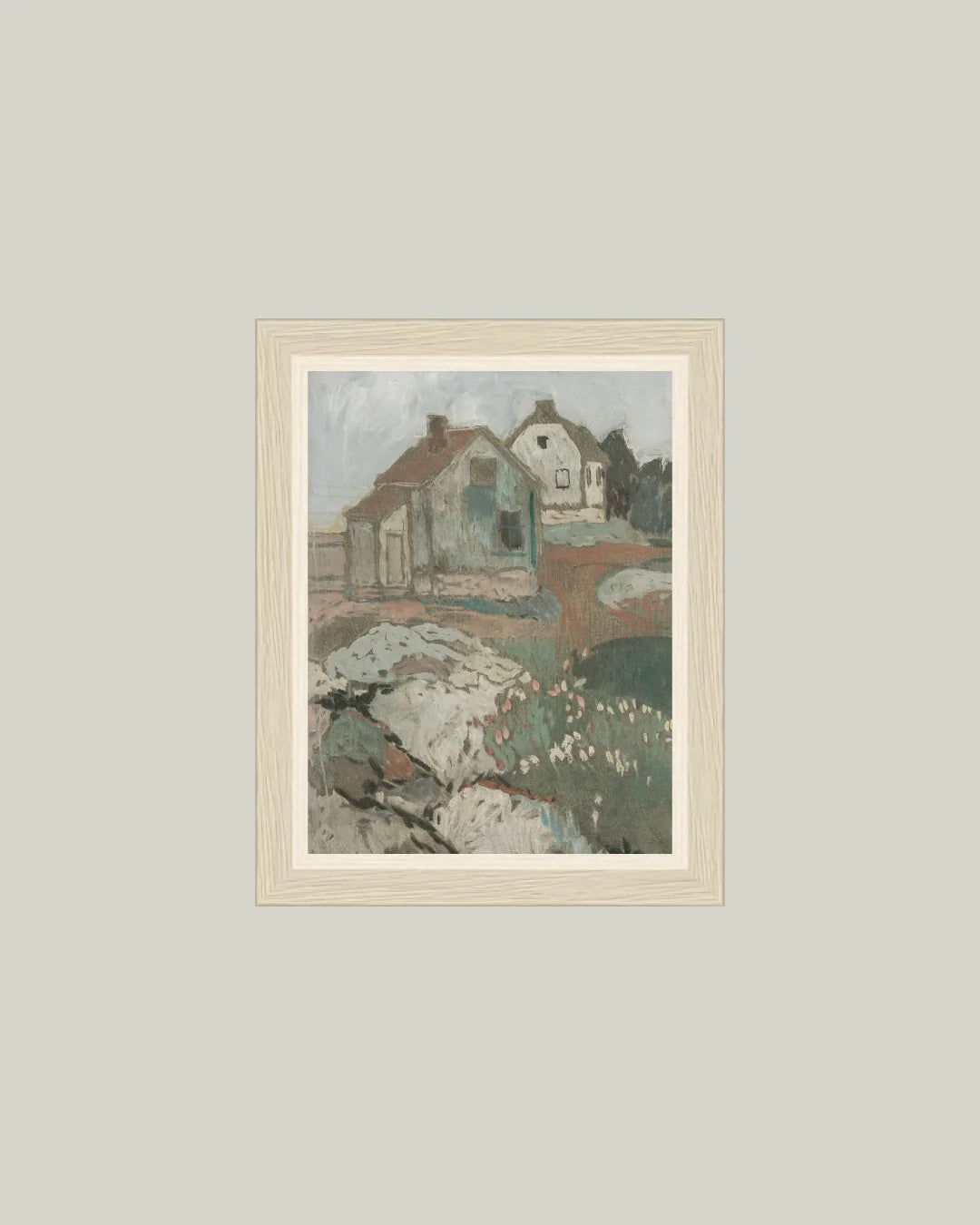 Houses Landscape Framed Art