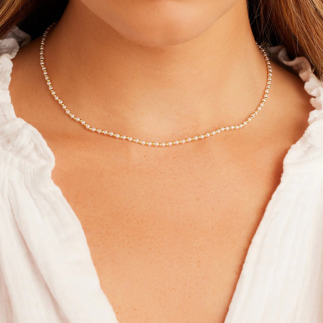 Gorjana Poppy Pearl Necklace