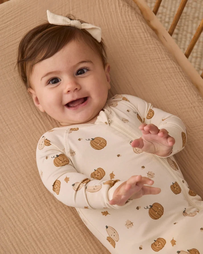 Quincy Mae Bamboo Zip Footie