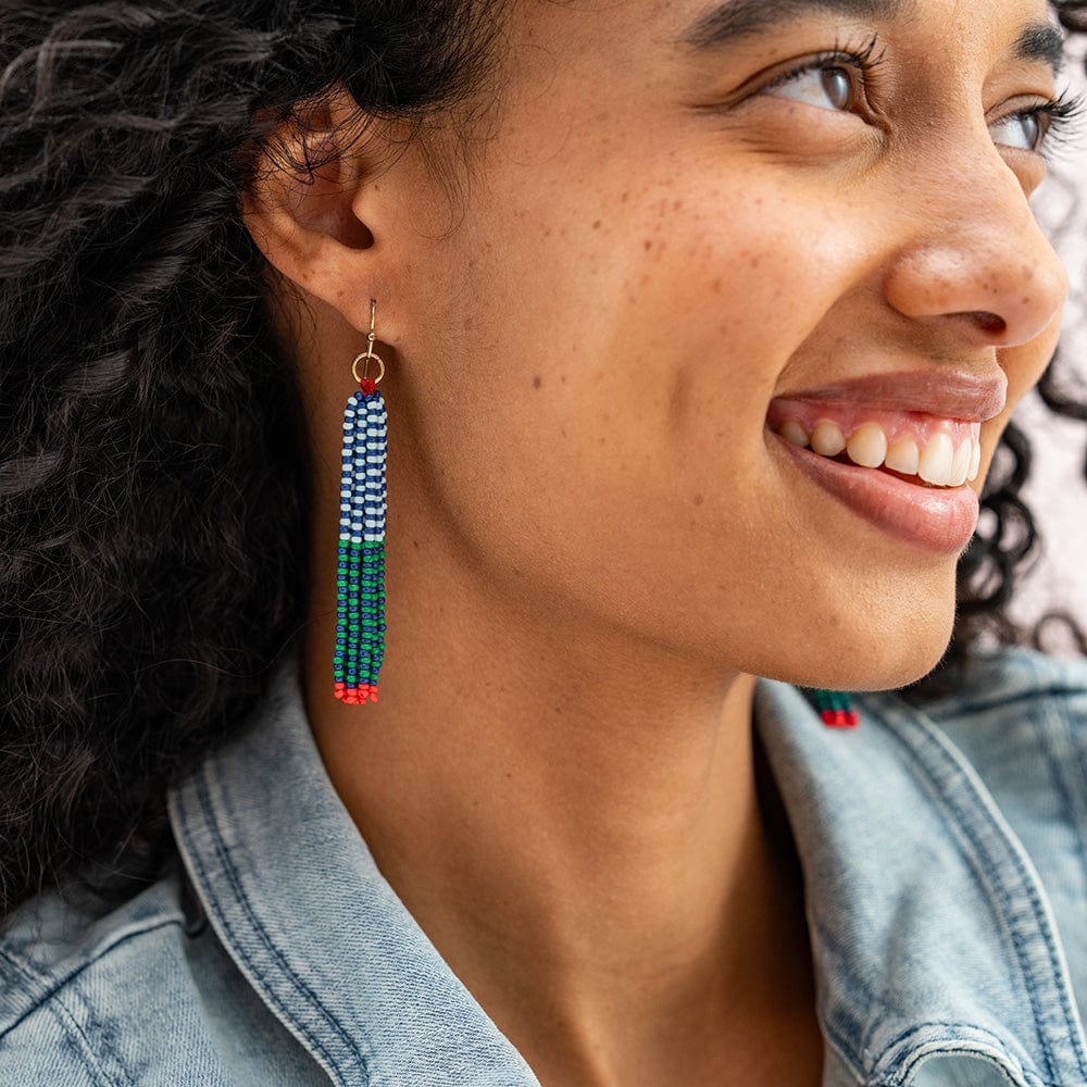 Abbey Tassel Ombre Seed Bead Earrings