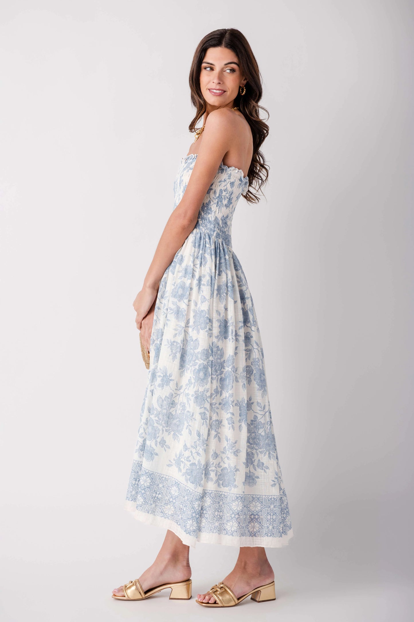Solena Flora Smocked Dress