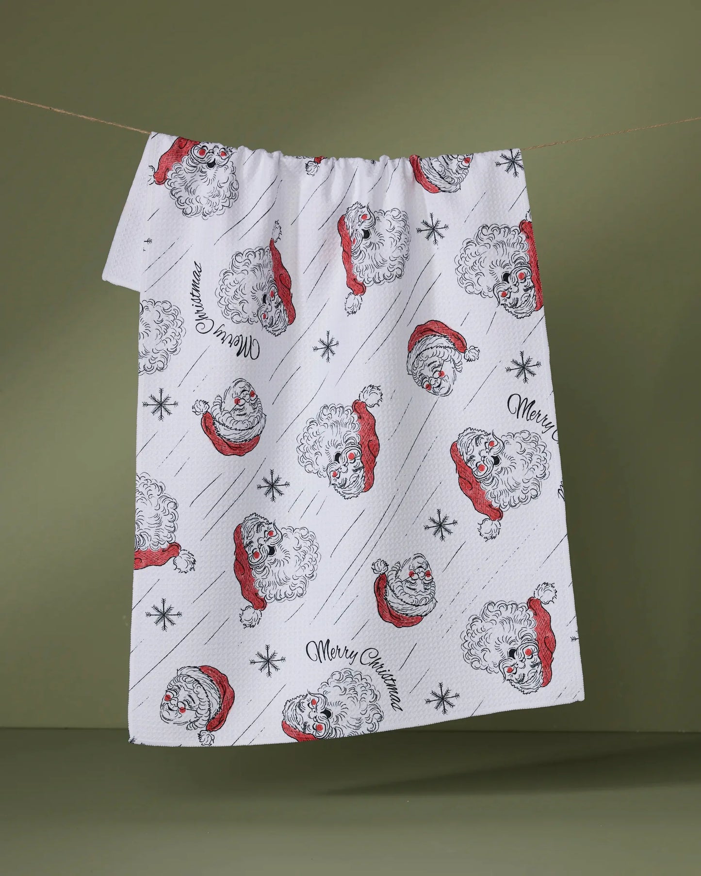 Geometry Claus Family Tea Towel