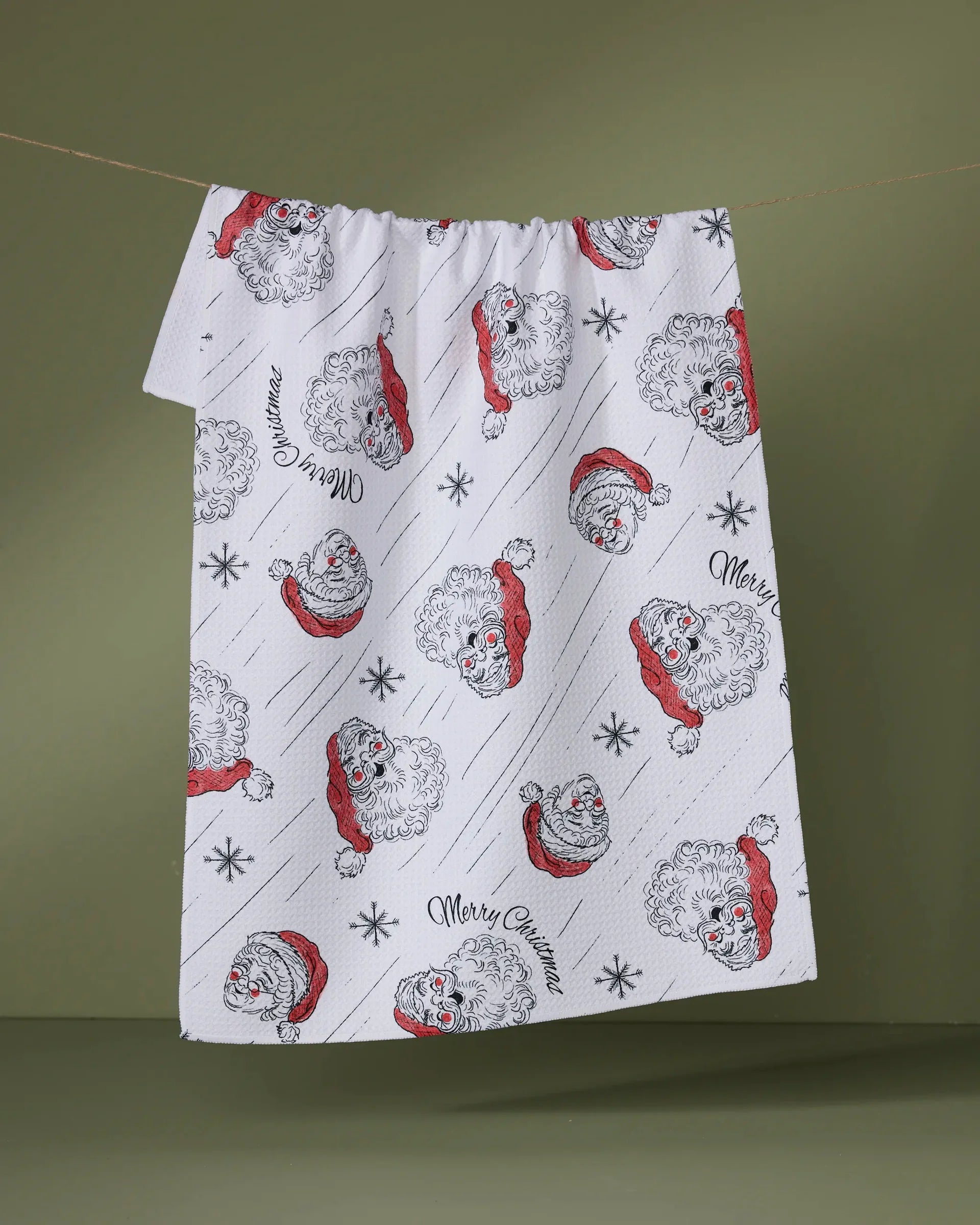 Geometry Claus Family Tea Towel