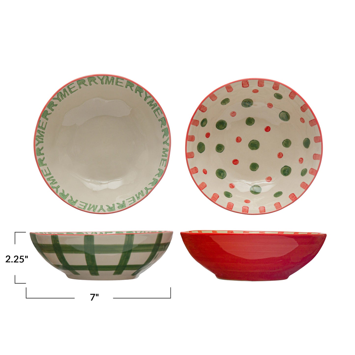 Hand-Painted Holiday Bowl