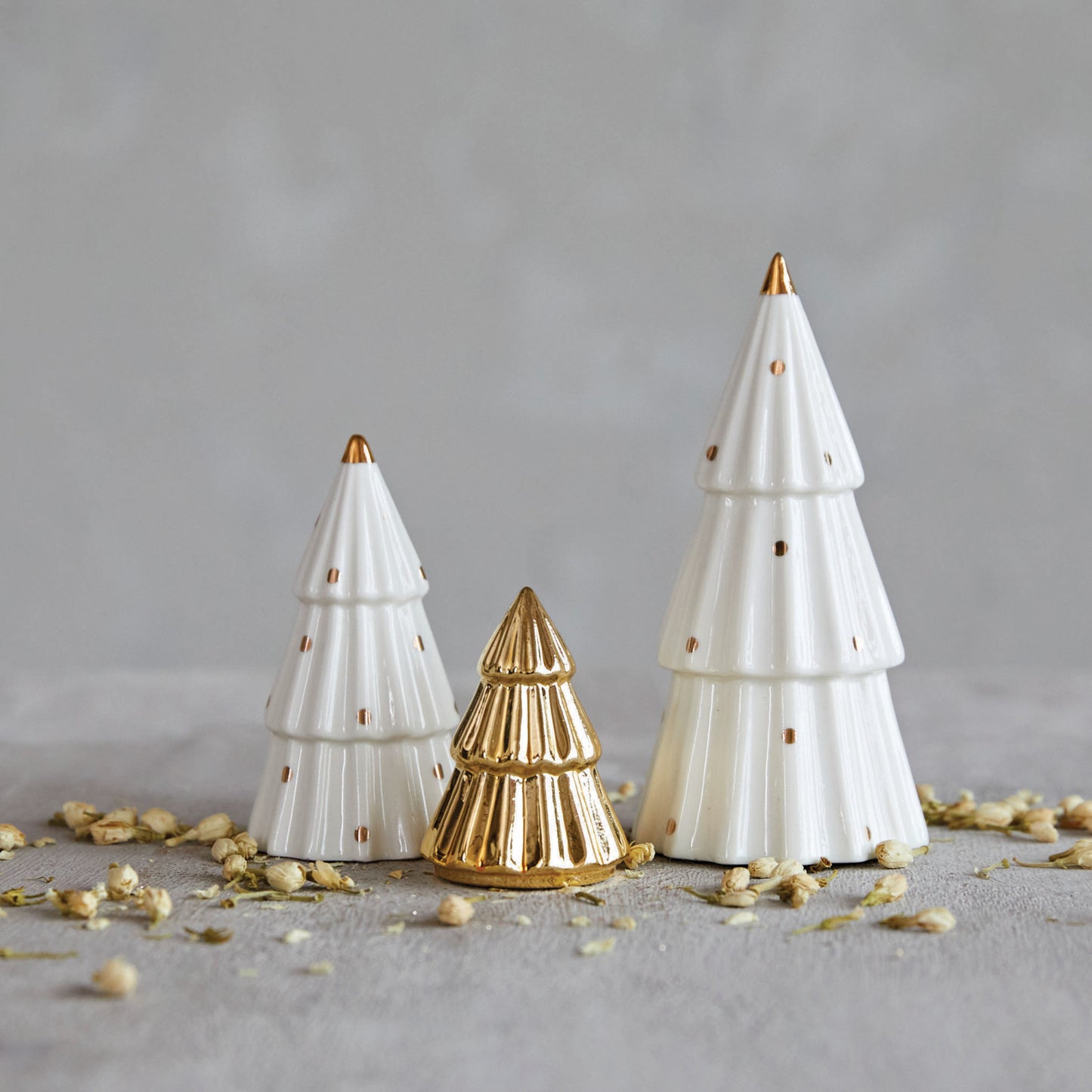Ceramic Gold + White Trees