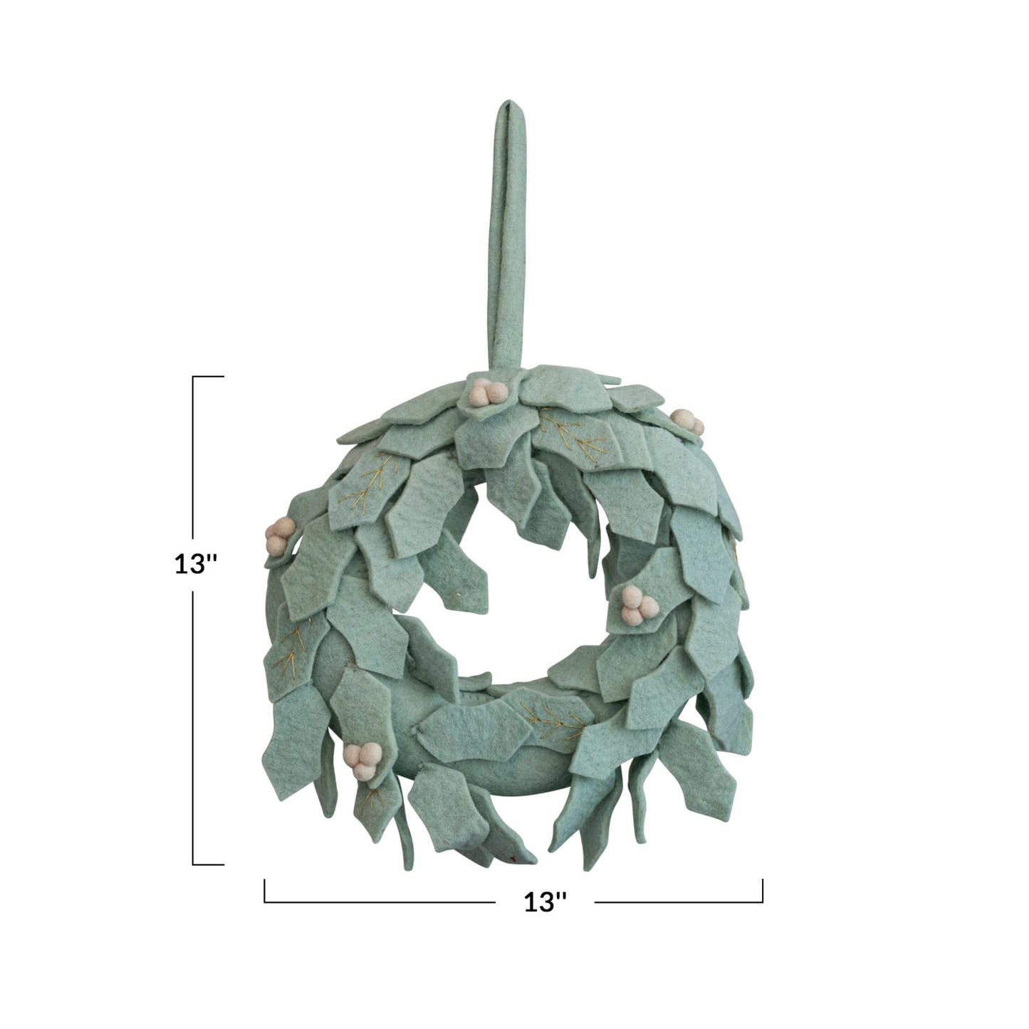 Mint Felt Wreath
