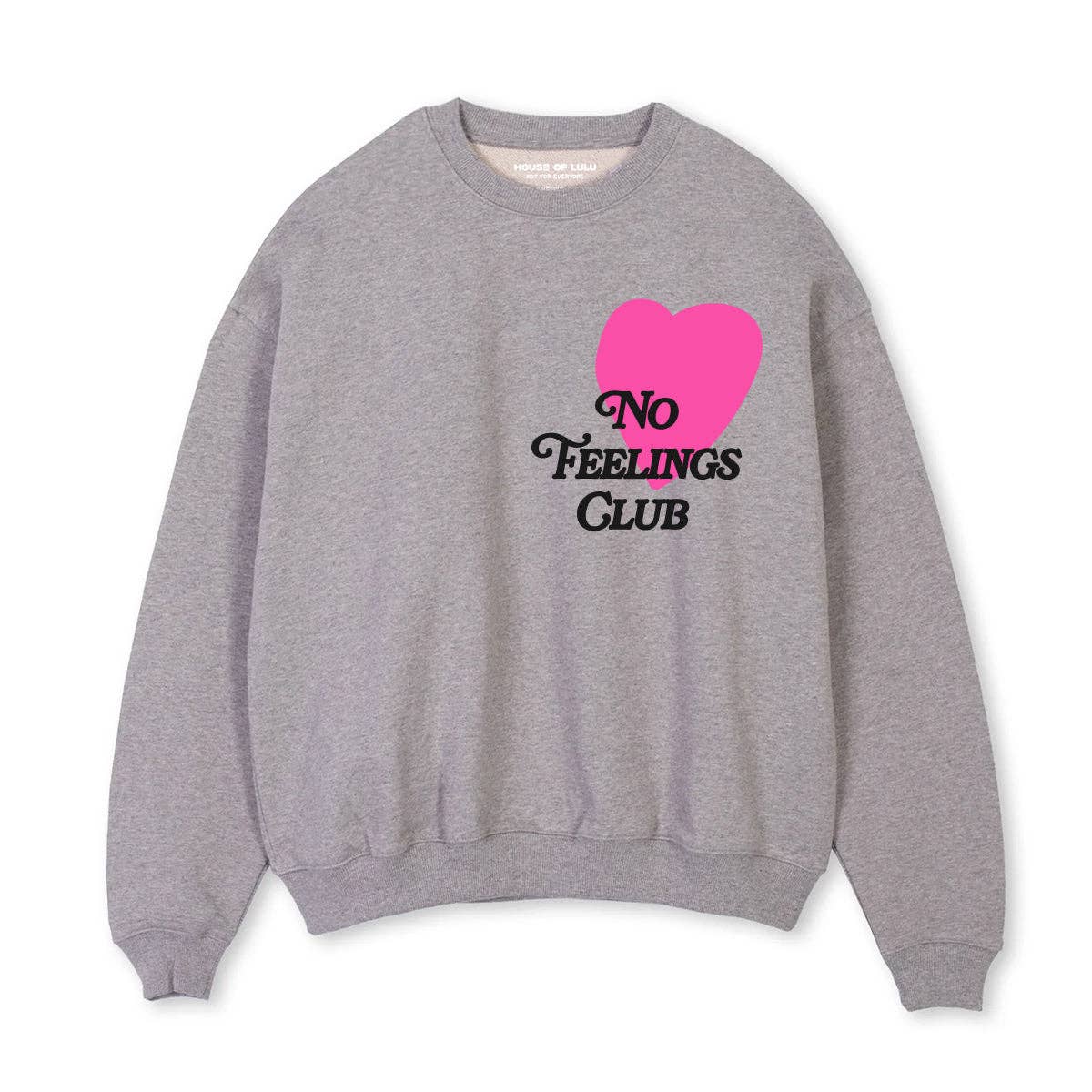 No Feelings Club Grey Crewneck