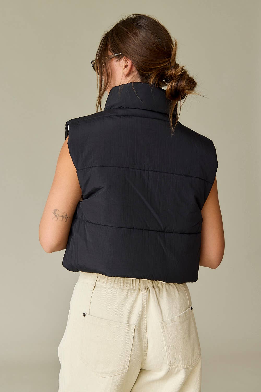 Zariah Crop Puffer Vest