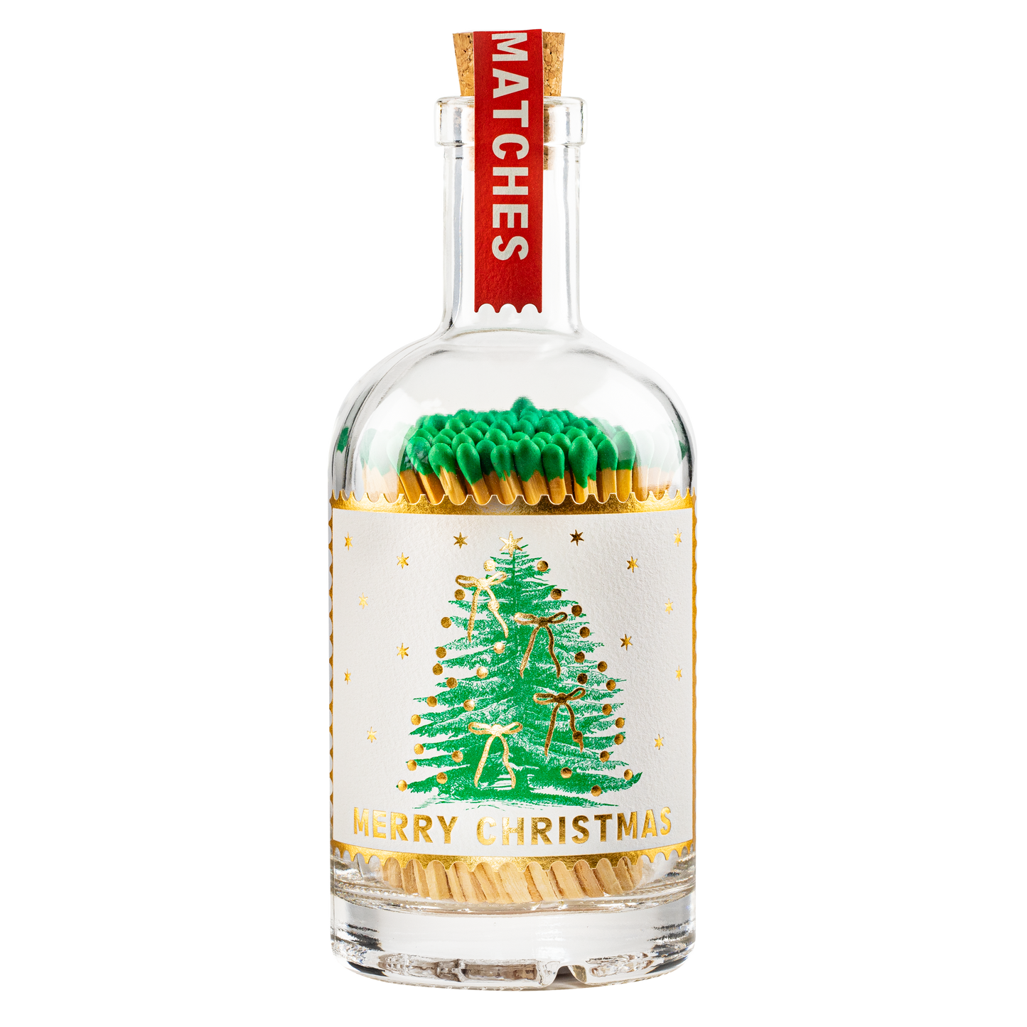 Christmas Tree Glass Bottle - Safety Matches π