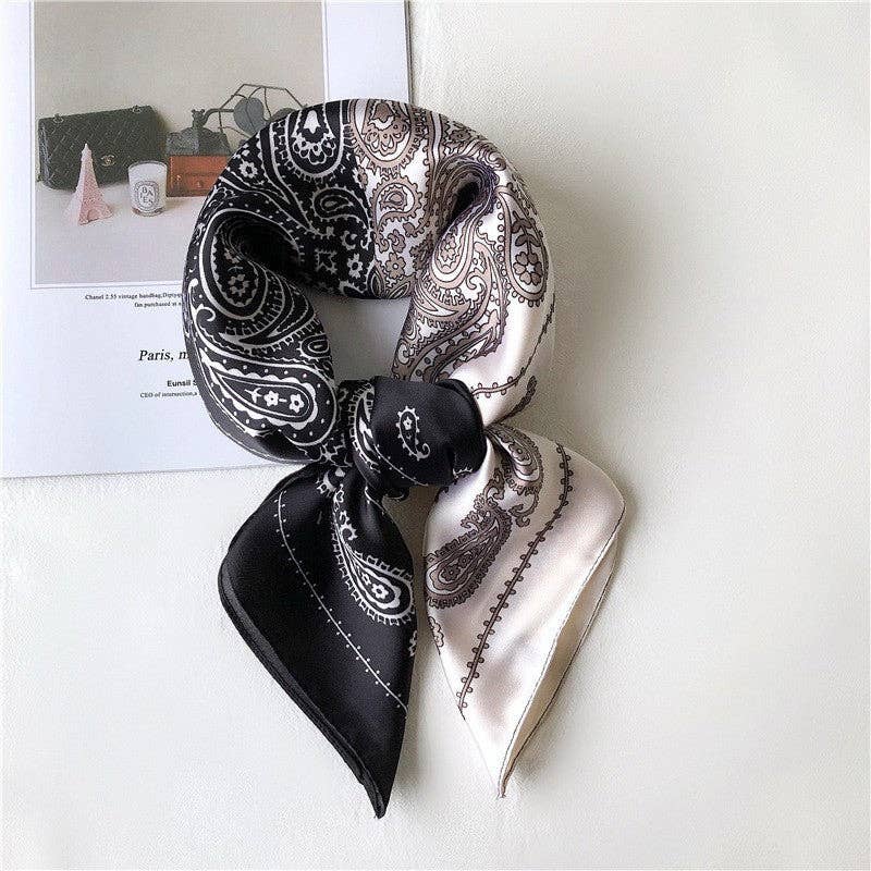 Retro Chic Silk Scarf
