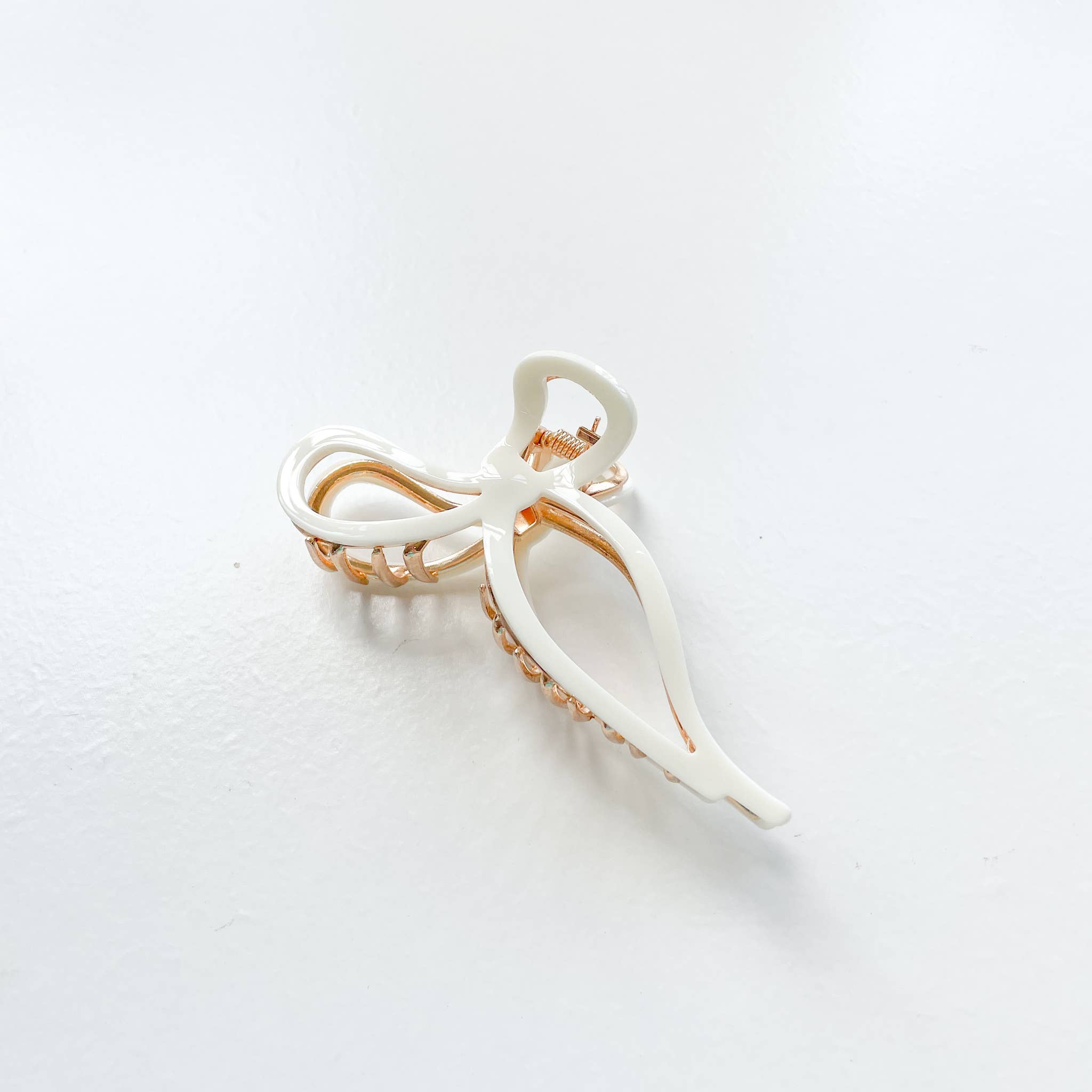 Sabrina Large Ribbon Bow Metal Claw Clip