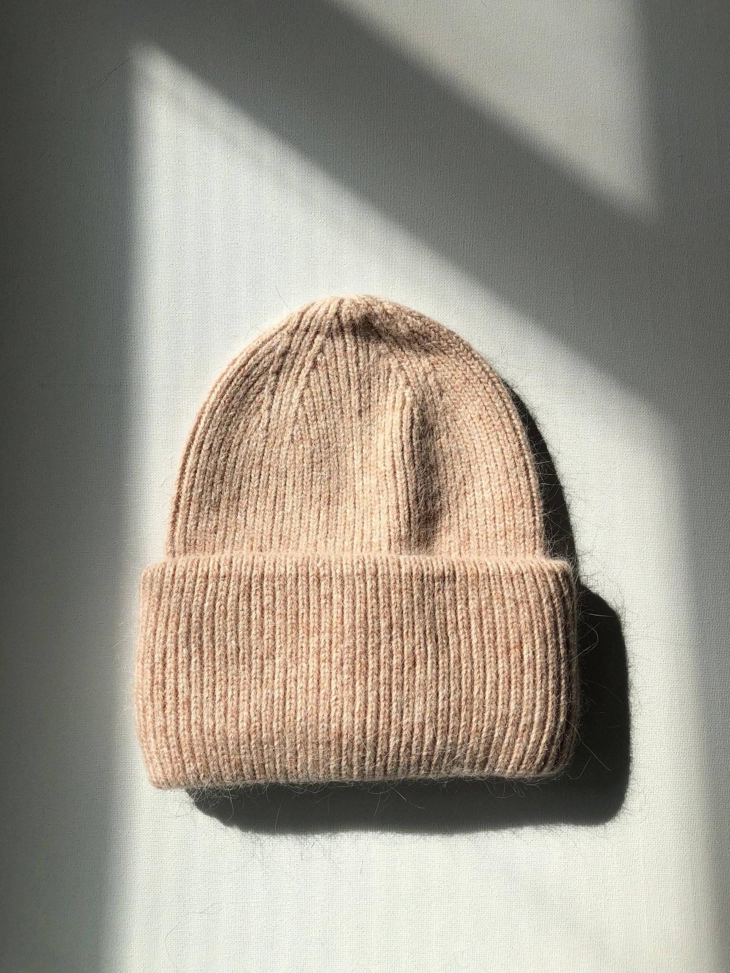 Neutral Angora Beanie