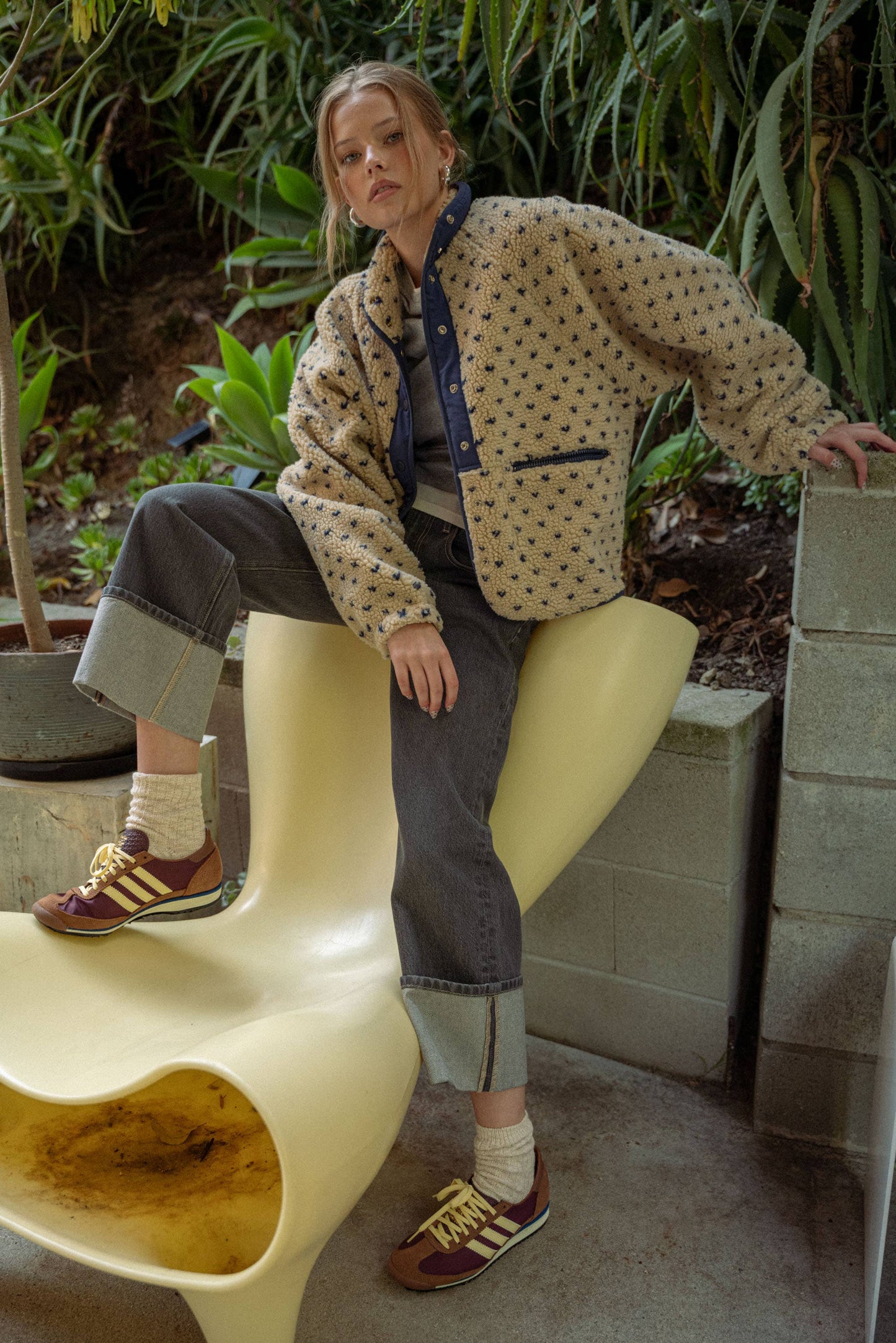 Cappuccino Dot Sherpa Jacket