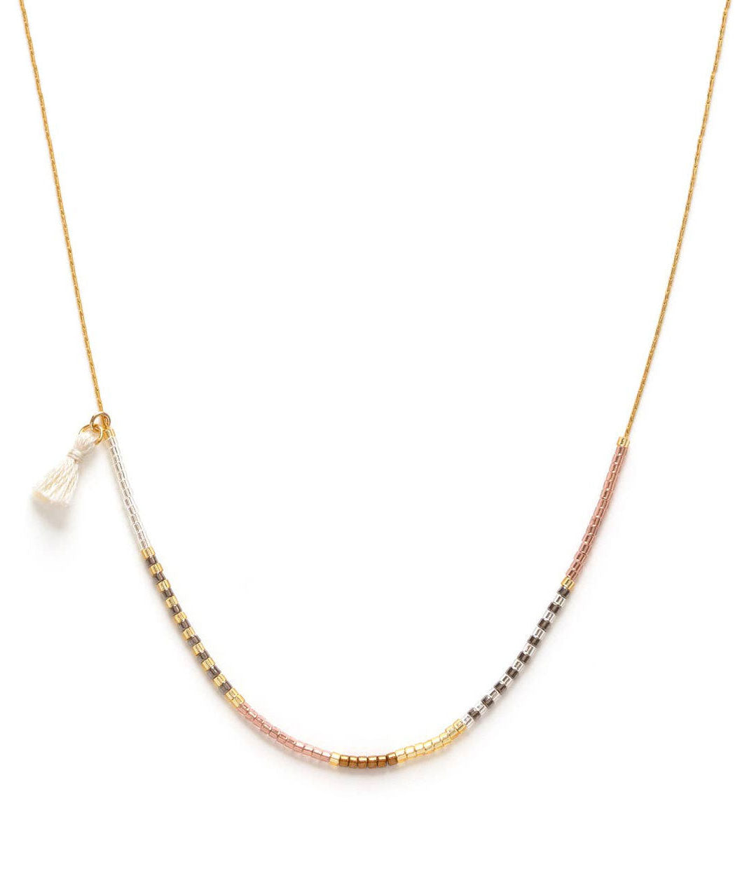 Champagne Seed Bead Necklace