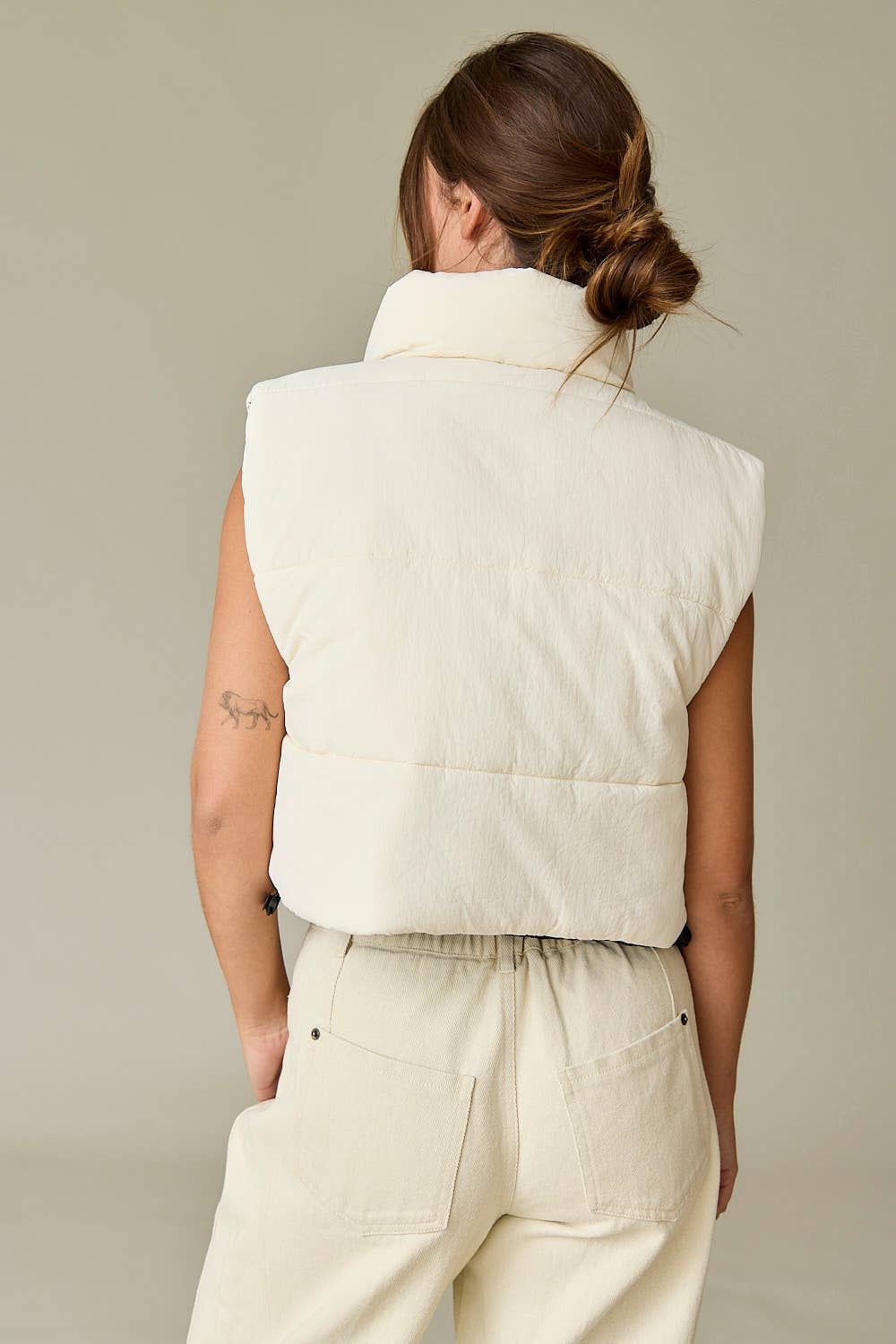 Zariah Crop Puffer Vest