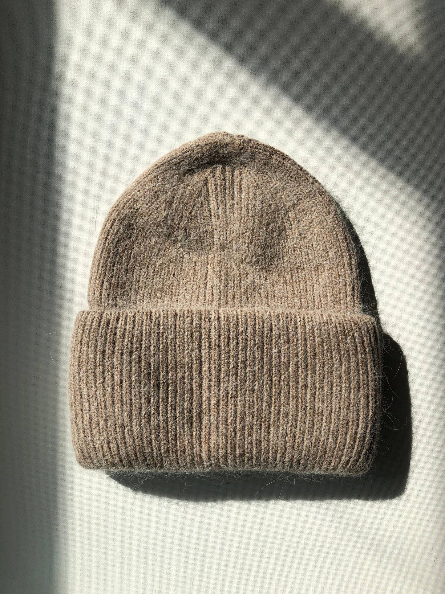 Neutral Angora Beanie