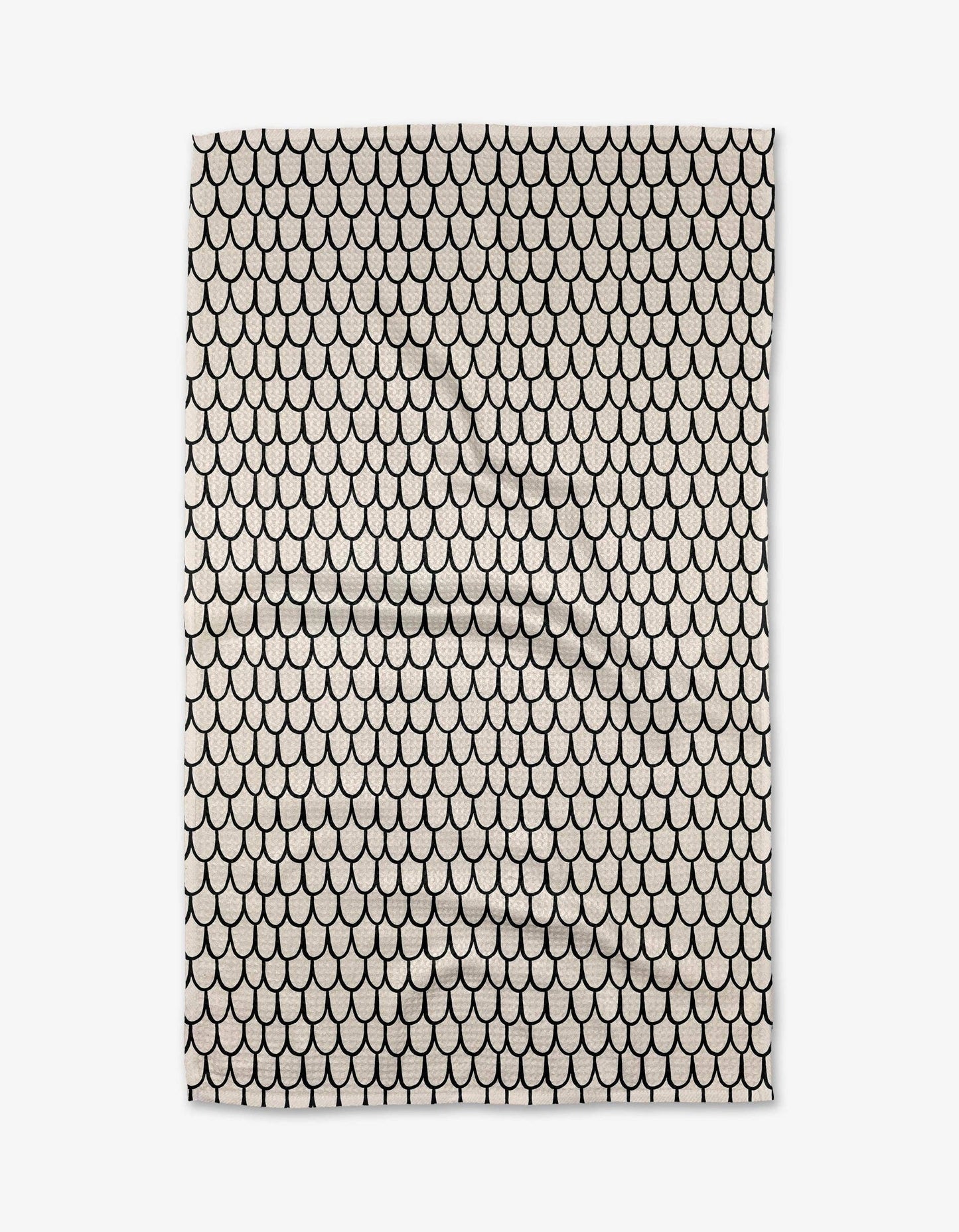 Geometry Fish Scale Scribble Tea Towel