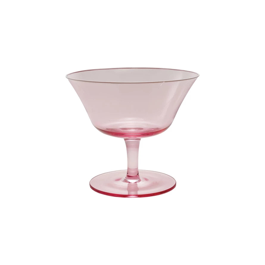 Pink Coupe Glass
