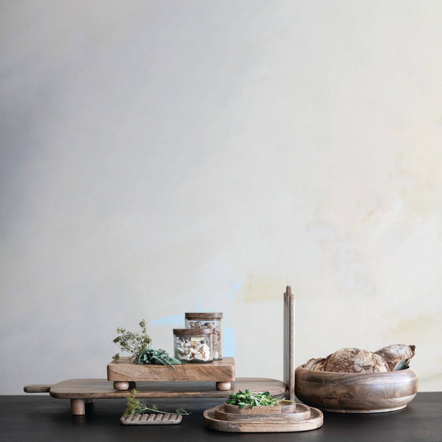 Wood Footed Cheese or Serving Board