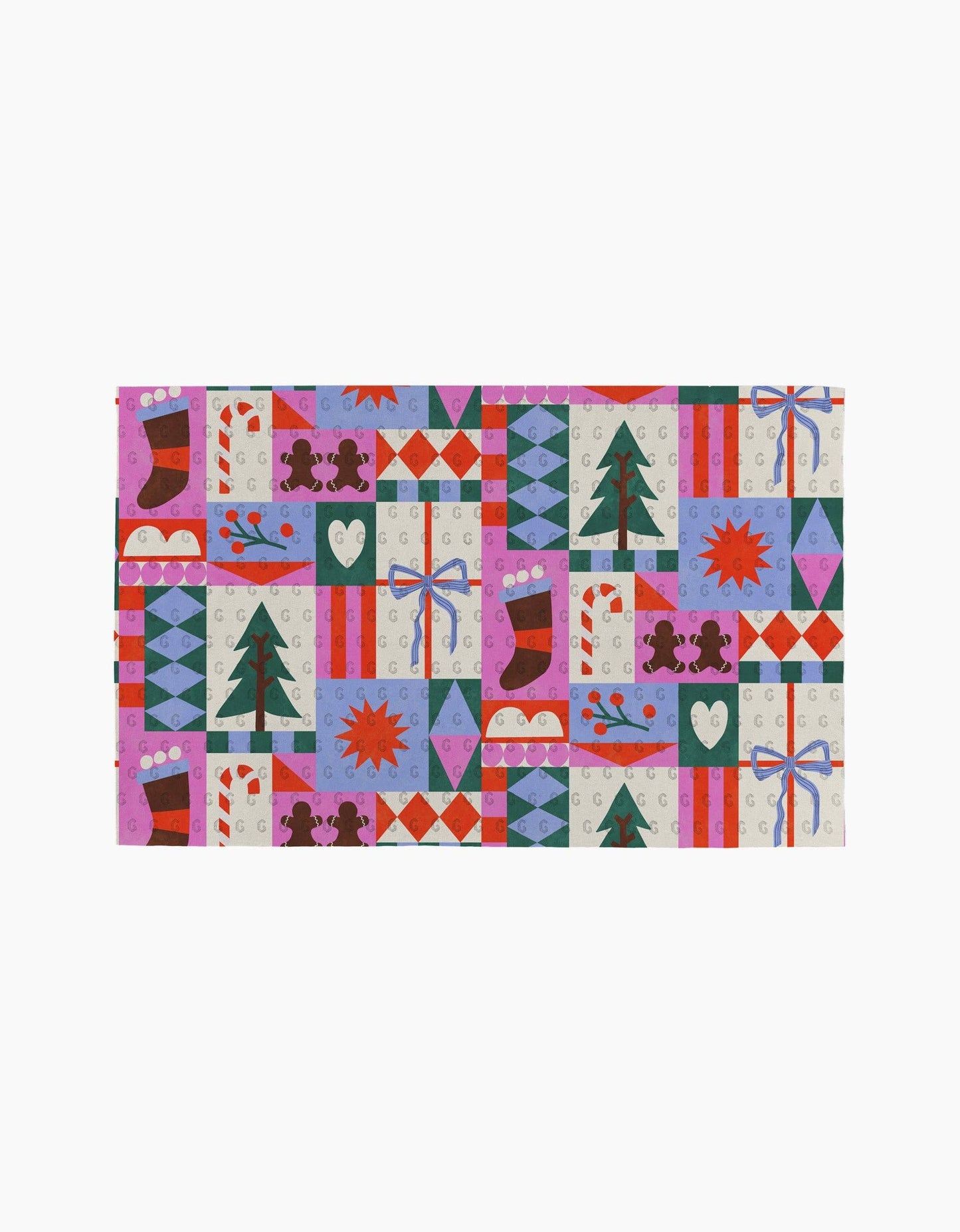 Geometry Festive Christmas Quilt Not Paper Towel