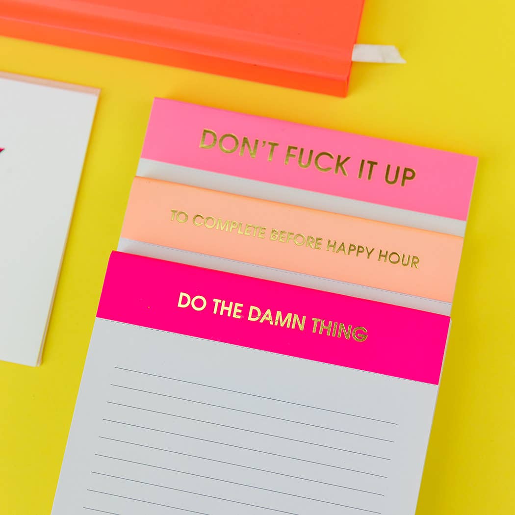 To Complete Before Happy Hour Notepad
