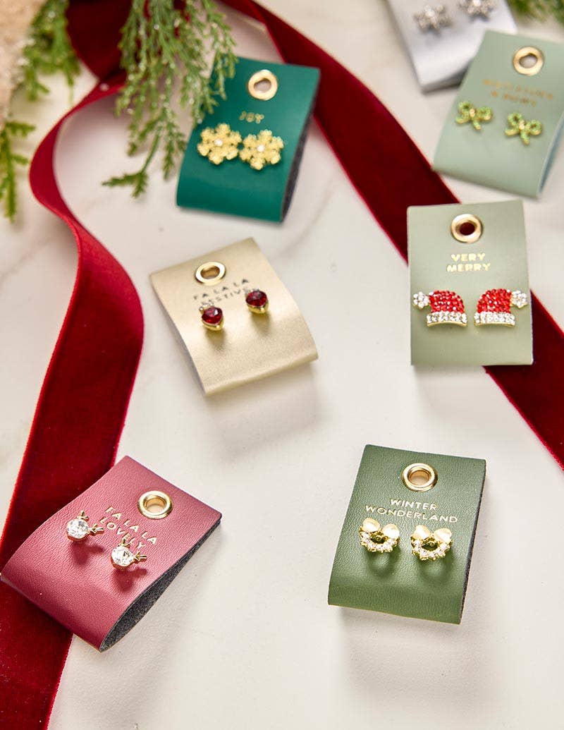 Winter Wonderland Holiday Stud Love Earrings
