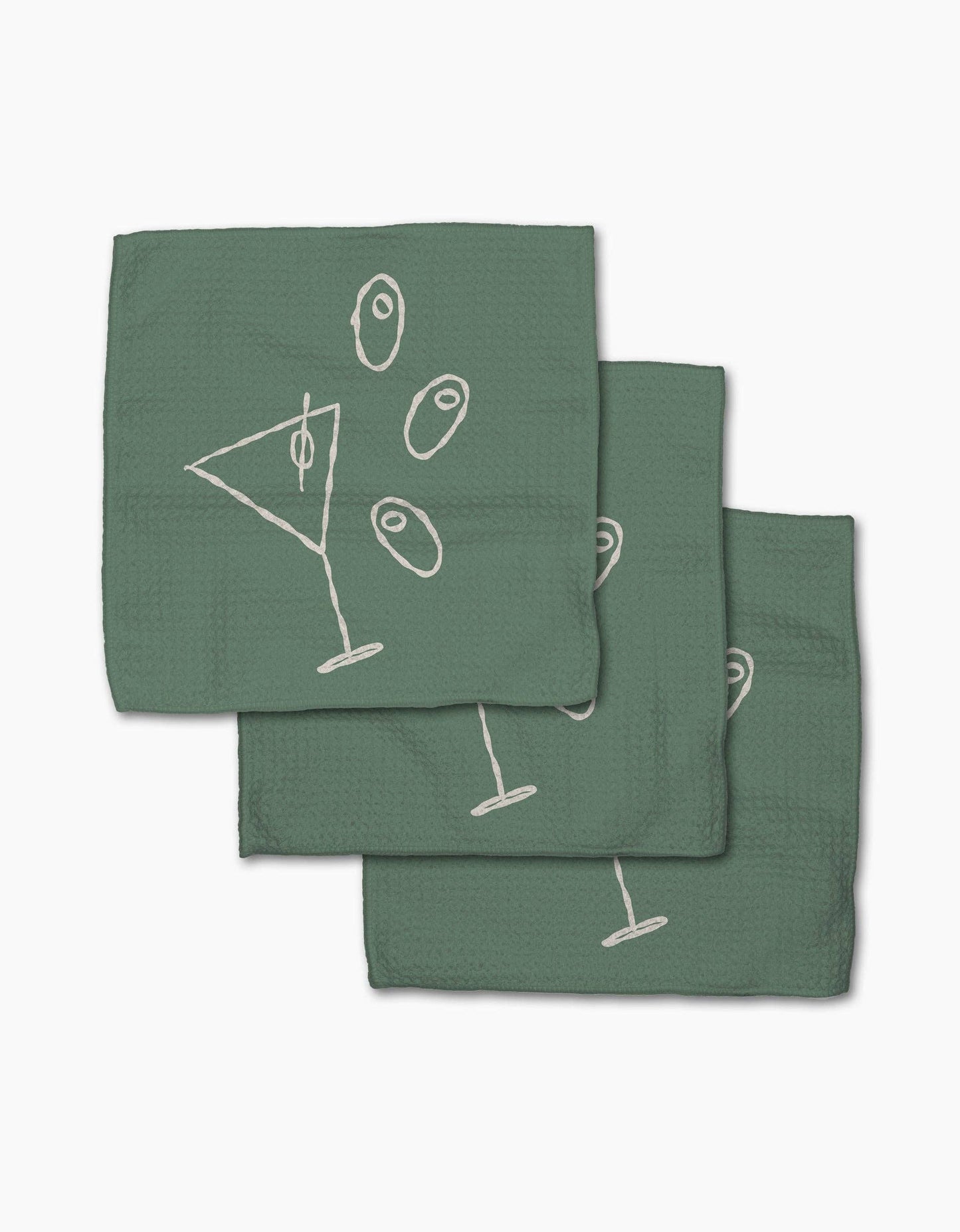 Geometry Shaken Not Stirred Dishcloth Set