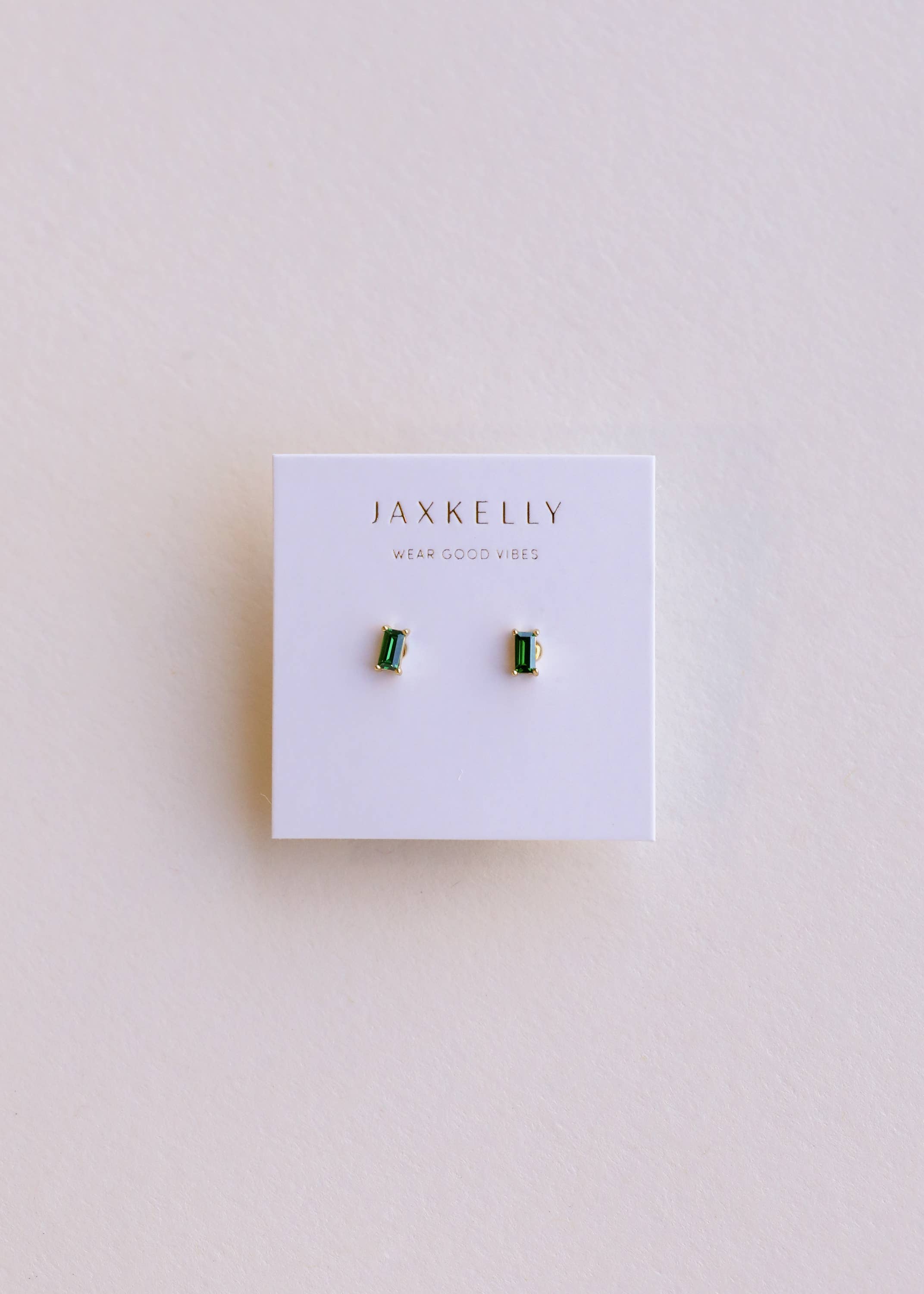 Emerald Baguette Earrings