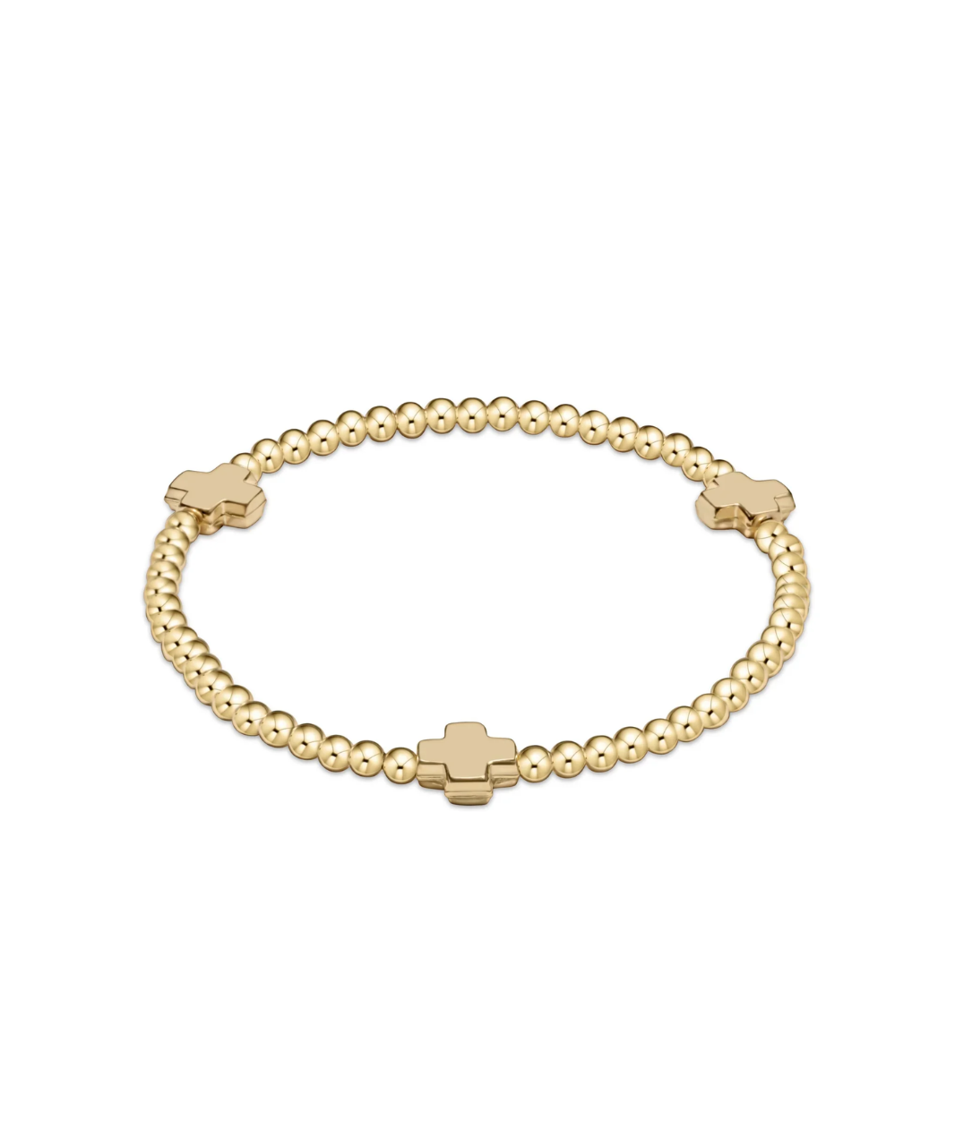 enewton Signature Cross 3mm Gold Bracelet