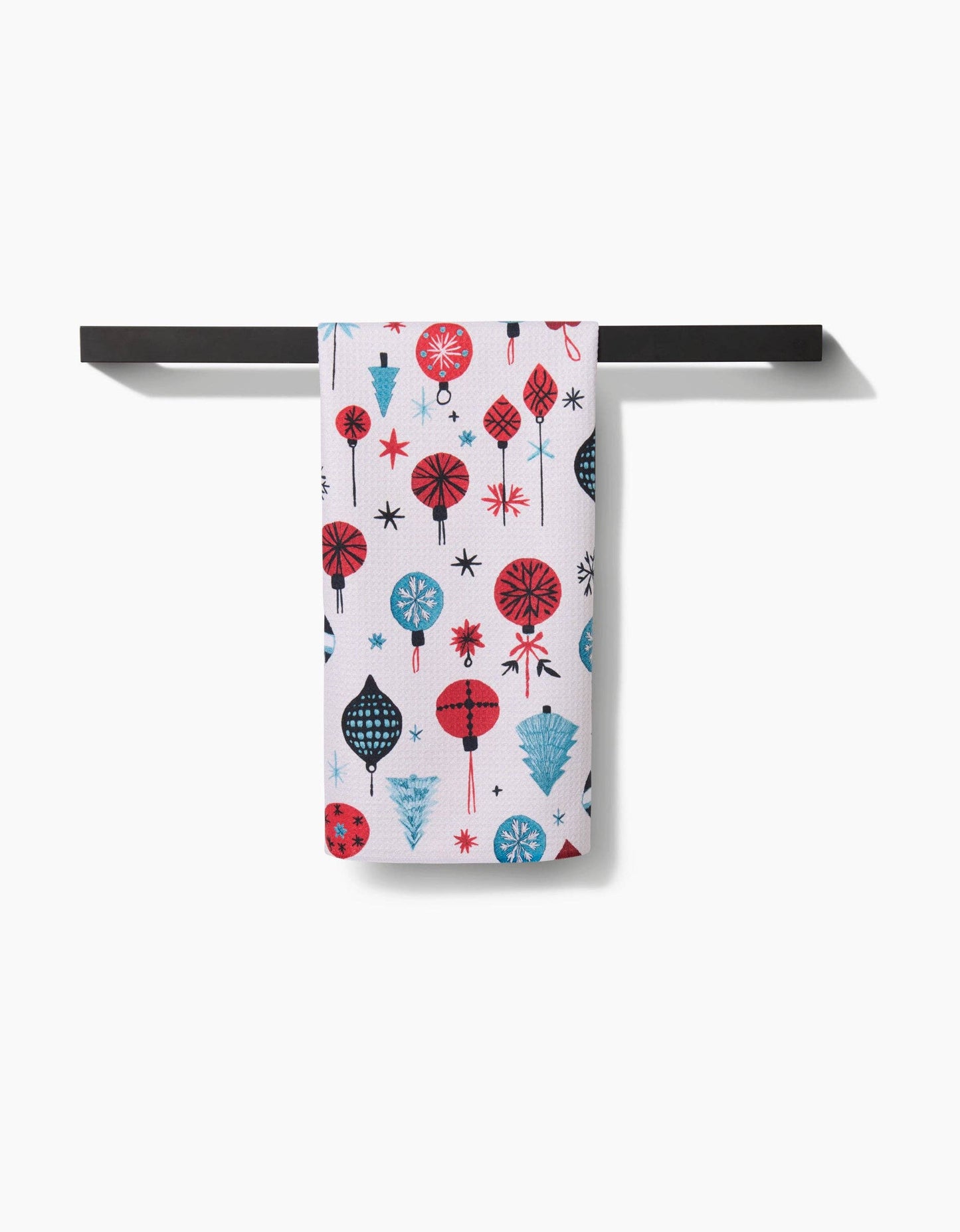 Geometry Embroidered Ornaments Tea Towel