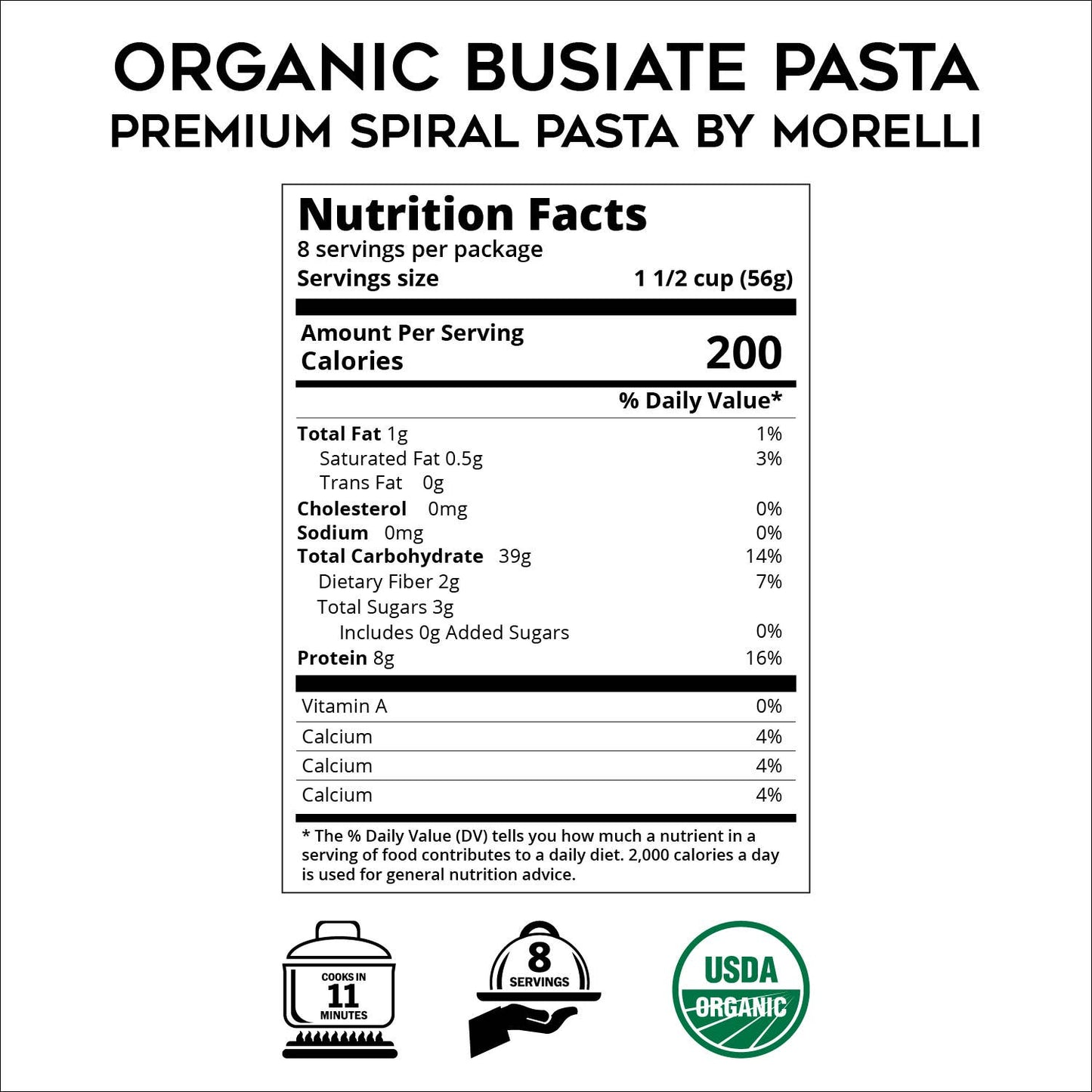 Organic Busiate - Premium Spiral Pasta - Made In Italy