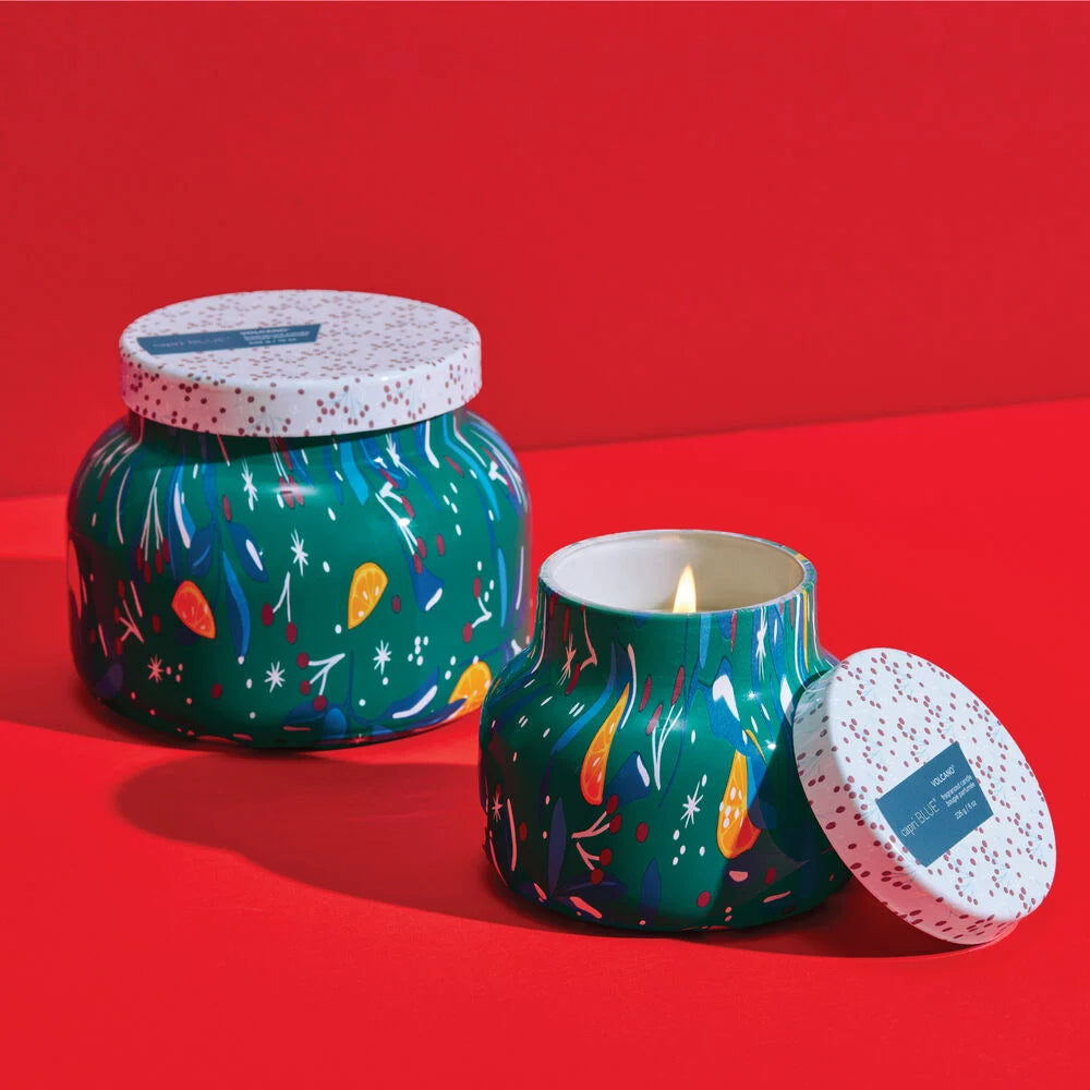 Capri Blue Volcano Holiday Pattern Play Candle