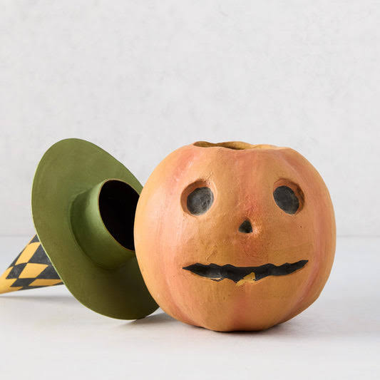 Vintage Papier Mache Halloween Candy Bucket