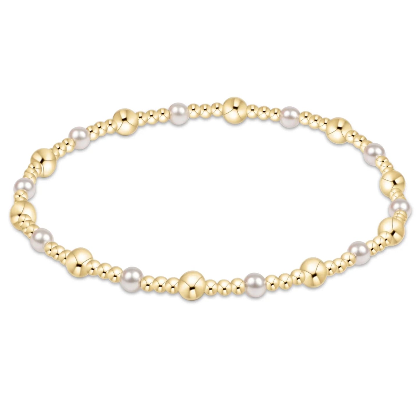 Enewton Classic Gold Sincerity Pearl Pattern 4mm Bead Bracelet