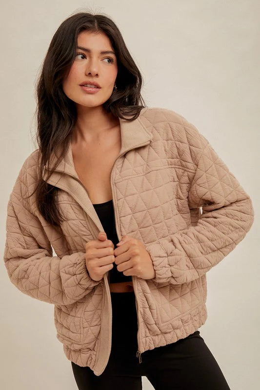 Quilted Bomber Jacket