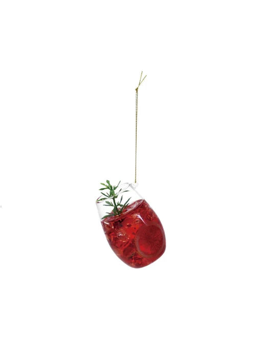 Holiday Spirits Glass Ornaments