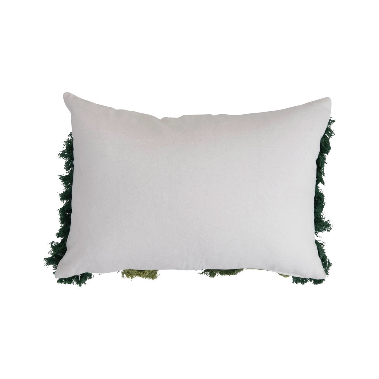 Shades of Green Textured Trees Pillow
