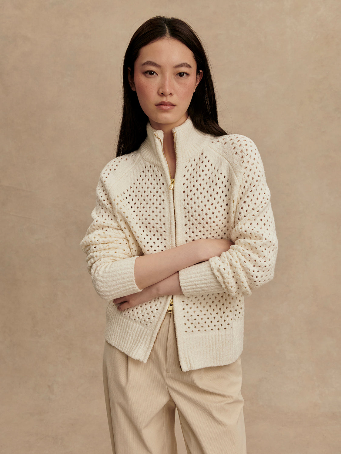 Varley Mandy Boucle Knit Jacket