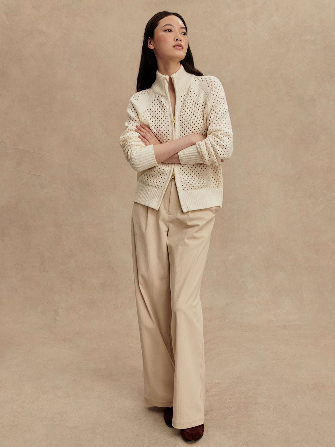 Varley Mandy Boucle Knit Jacket