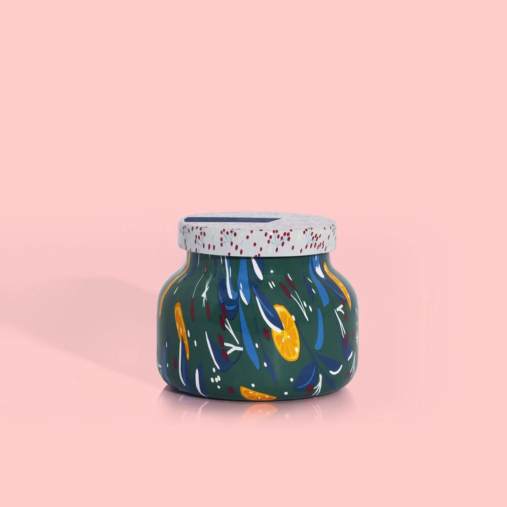 Capri Blue Volcano Holiday Pattern Play Candle