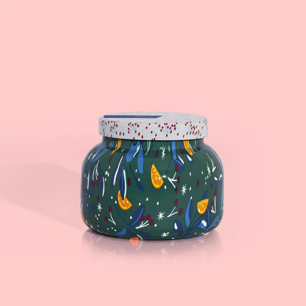 Capri Blue Volcano Holiday Pattern Play Candle