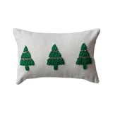 Embroidered Trees Pillow