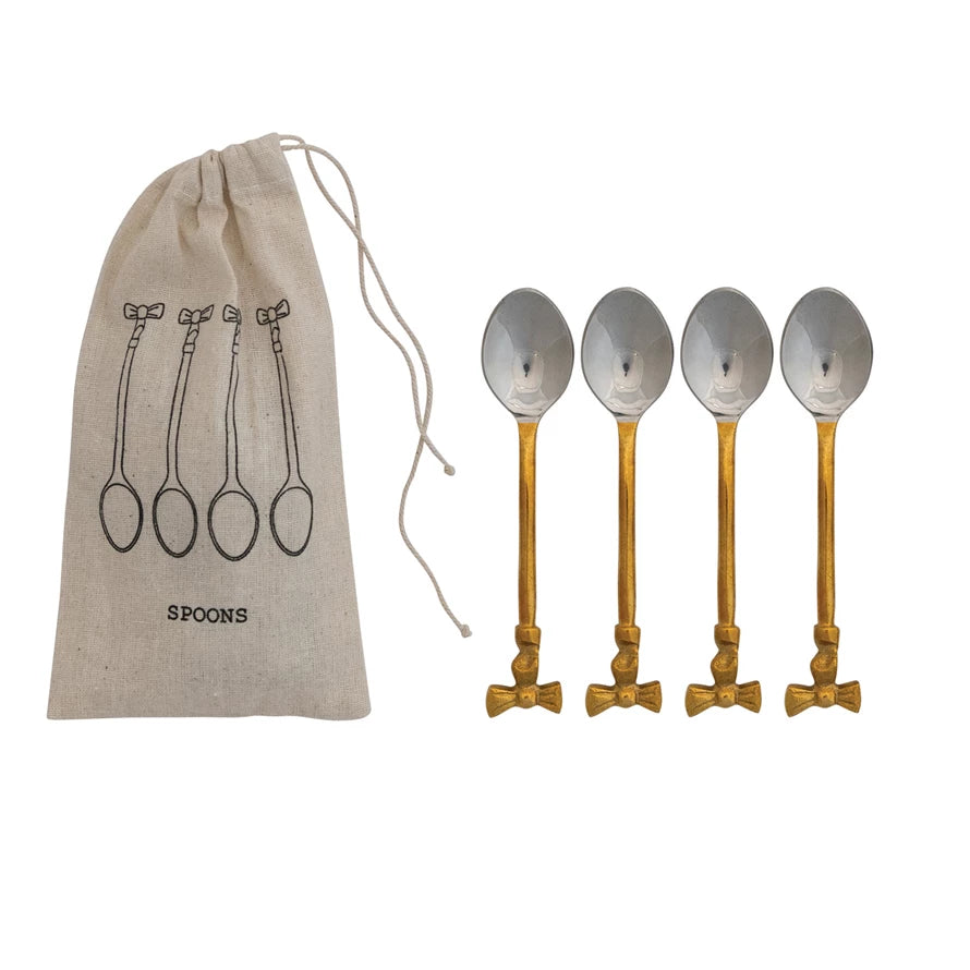 Coffee Spoons With Bow Handles