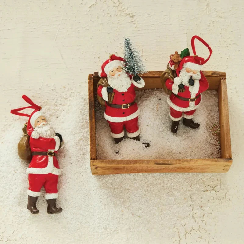 Resin Santa Ornament