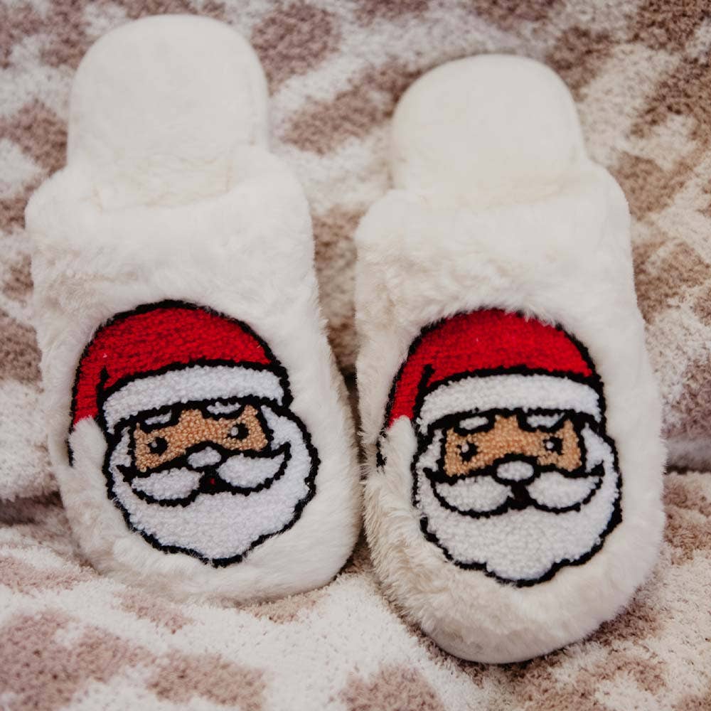 Santa Rabbit Fur Slippers